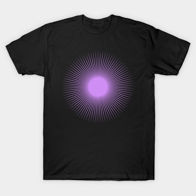 Purple Starburst Design T-Shirt by Rengaw Designs